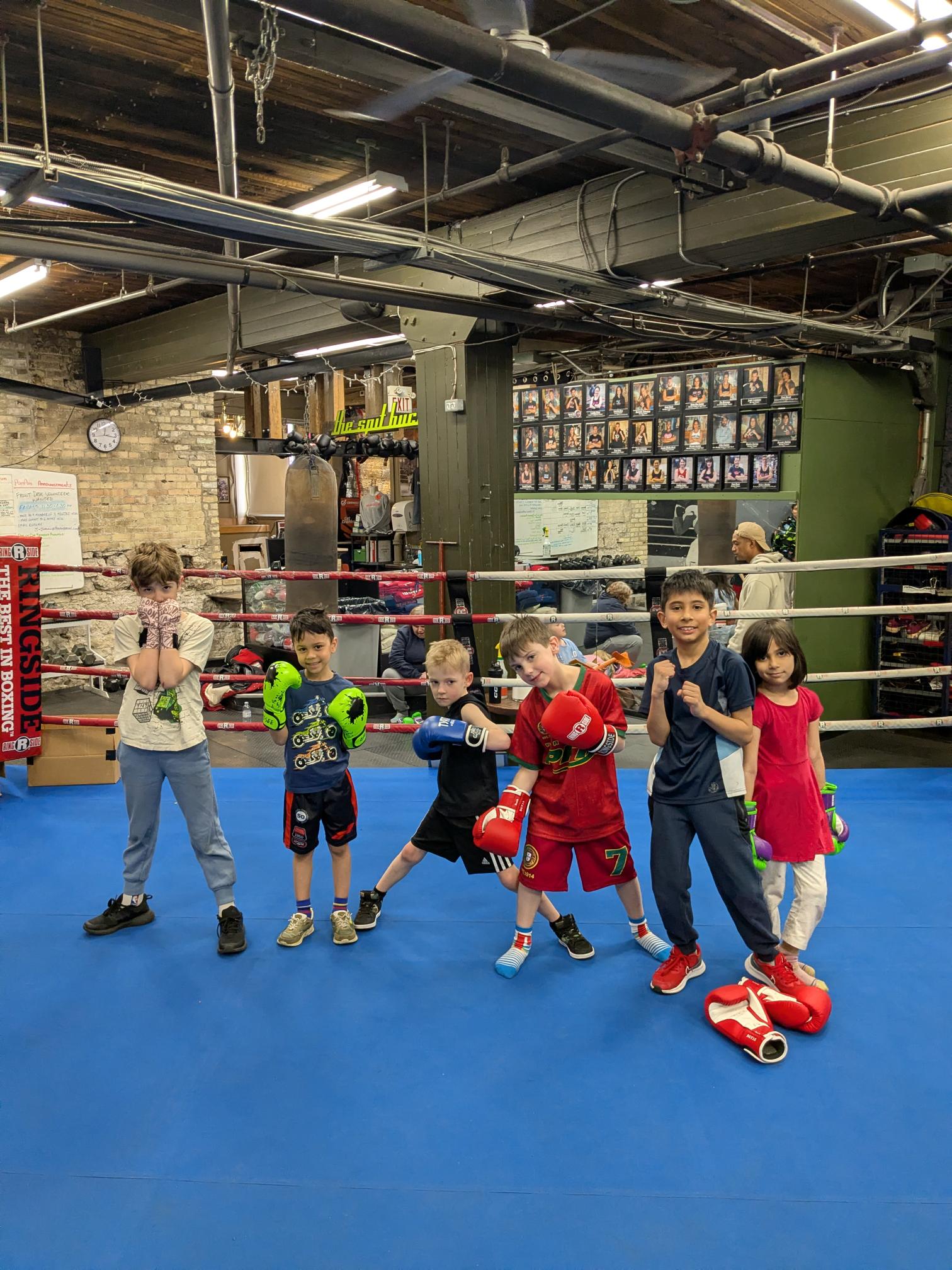 Kids boxing class at Pan Am